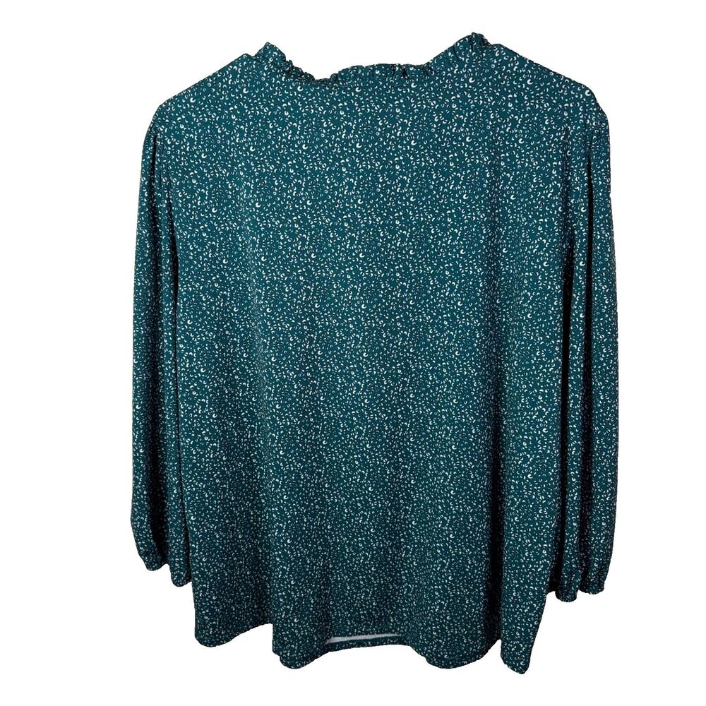 Adrianna Papell Blouse Women's XL Keyhole Tie 3/4 Sleeve Printed Top Career - Picture 2 of 8